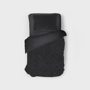 Eleganzzz Dekbedovertrek Jacquard Rabbit Fur - black