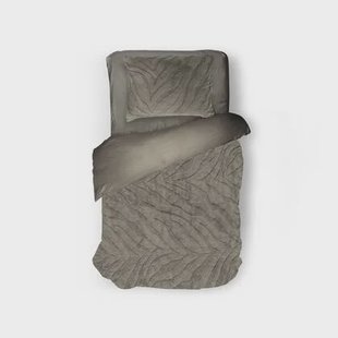 Eleganzzz Dekbedovertrek Jacquard Rabbit Fur - taupe grey