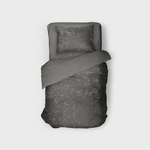 Eleganzzz Dekbedovertrek Crushed Velvet - dark grey