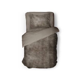 Eleganzzz Dekbedovertrek Flanel Fleece - taupe grey Eleganzzz Dekbedovertrek Flanel Fleece - taupe grey