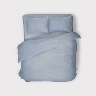 Eleganzzz Dekbedovertrek Hotel Kwaliteit Satijn Streep baby blauw