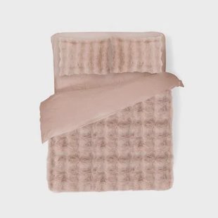 Eleganzzz Dekbedovertrek Bubble Pom Pom Rabbit Fur - pink