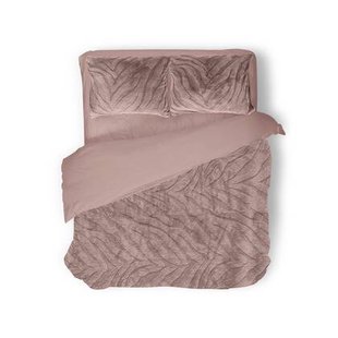 Eleganzzz Dekbedovertrek Jacquard Rabbit Fur - pink