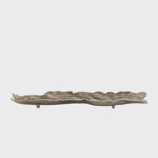 PTMD Lukne Gold Casted Alu Rough Wavy Bowl Rectangle L