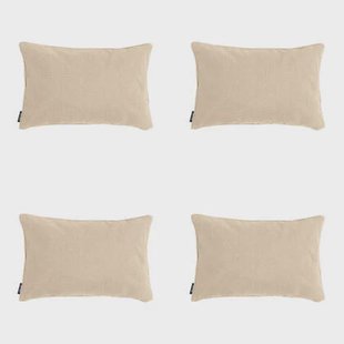 Madison - Sierkussen Beige canvas eco+ - Ca. 30x50 cm - Set van 4