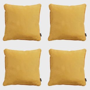 Madison - Sierkussen Panama golden glow - Ca. 45x45 cm - Set van 4