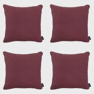 Madison - Sierkussen Bordeaux canvas eco+ - Ca. 50x50 cm - Set van 4