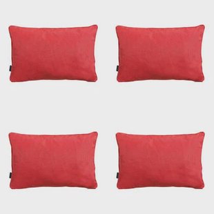 Madison - Sierkussen Panama brick red - Ca. 40x60 cm - Set van 4