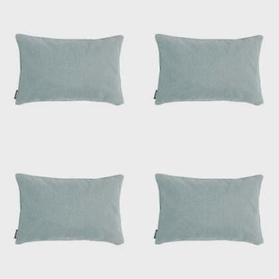 Madison - Sierkussen Silver canvas eco+ - Ca. 30x50 cm - Set van 4