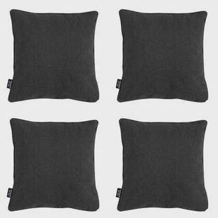 Madison - Sierkussen Black canvas eco+ - Ca. 50x50 cm - Set van 4