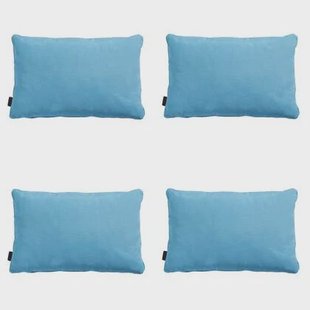 Madison - Sierkussen Panama aqua - Ca. 40x60 cm - Set van 4