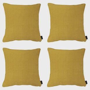 Madison - Sierkussen Panama mustard - Ca. 60x60 cm - Set van 4