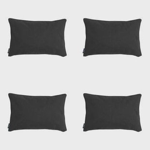 Madison - Sierkussen Black canvas eco+ - Ca. 30x50 cm - Set van 4