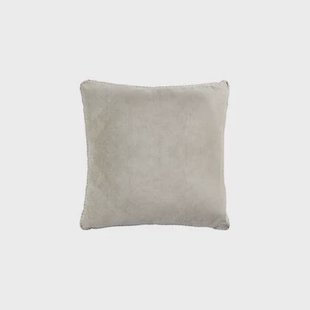 PTMD Suky Taupe Suede Leather Cushion Square L