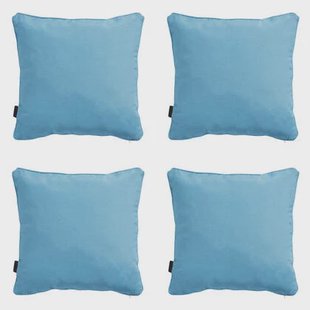 Madison - Sierkussen Panama aqua - Ca. 45x45 cm - Set van 4