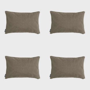 Madison - Sierkussen Taupe canvas eco+ - Ca. 30x50 cm - Set van 4
