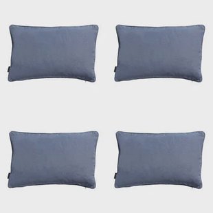 Madison - Sierkussen Panama safier blue - Ca. 40x60 cm - Set van 4