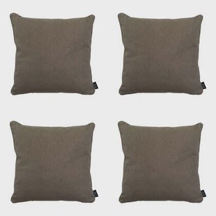 Madison - Sierkussen Taupe canvas eco+ - Ca. 50x50 cm - Set van 4
