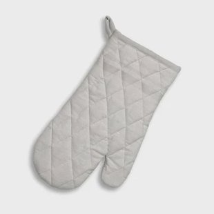 Ovenwant, Ovenhandschoen, Set van 4 Stuks, Katoen, Beige met Streep, 3