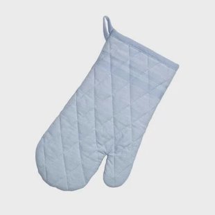 Ovenwant, Ovenhandschoen, Set van 4 Stuks, Katoen, Blauw met Streep, 3