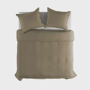 Yellow Dekbedovertrek Percale safari sand