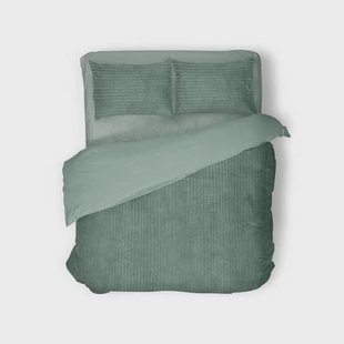 Eleganzzz Dekbedovertrek Teddy Rib Fleece - olive green