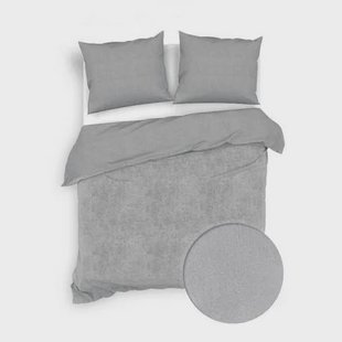 Zo Home Dekbedovertrek Katoen Velluto - lava grey