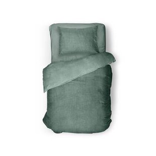 Eleganzzz Dekbedovertrek Teddy Rib Fleece - olive green