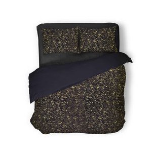 Eleganzzz Dekbedovertrek Foil Velvet - black