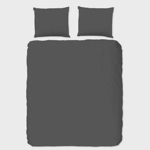 Hip Dekbedovertrek Katoen Satijn Uni - anthracite