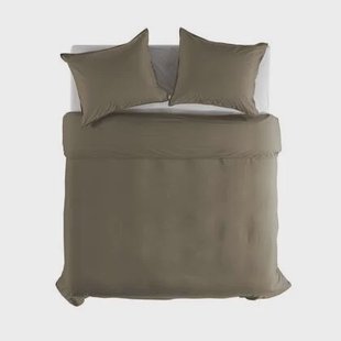 Yellow Dekbedovertrek Percale pine taupe