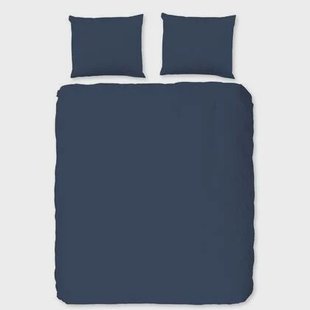 Hip Dekbedovertrek Katoen Satijn Uni - donker blauw