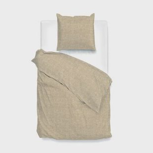 Zo Home Dekbedovertrek Katoen Lino Linnen Look - tan brown