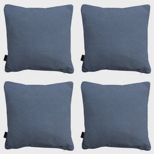 Madison - Sierkussen Panama safier blue - Ca. 45x45 cm - Set van 4