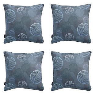 Madison - Sierkussen Circle blue - Ca. 50x50 cm - Set van 4
