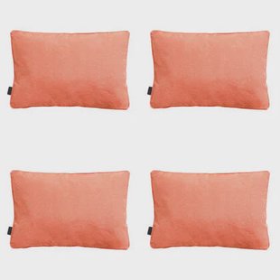 Madison - Sierkussen Panama flame orange - Ca. 40x60 cm - Set van 4