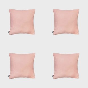 Madison - Sierkussen Napels salmone - Ca. 50x50 cm - Set van 4