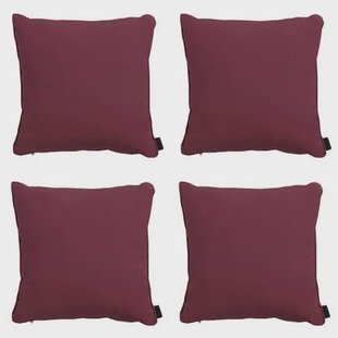 Madison - Sierkussen Panama bordeaux - Ca. 45x45 cm - Set van 4