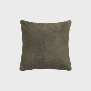 PTMD Suky Green Suede Leather Cushion Square L