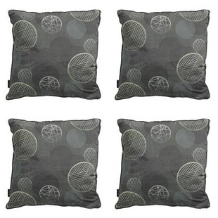 Madison - Sierkussen Circle green - Ca. 50x50 cm - Set van 4