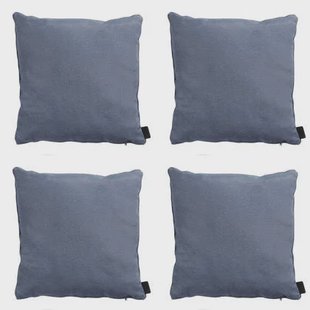 Madison - Sierkussen Panama safier blue - Ca. 45x45 cm - Set van 4