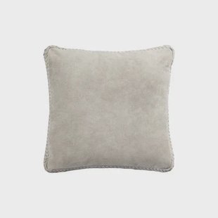 PTMD Suky Taupe Suede Leather Cushion Square S