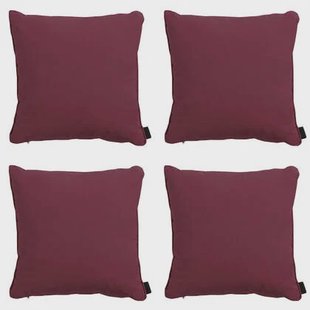 Madison - Sierkussen Panama bordeaux - Ca. 60x60 cm - Set van 4