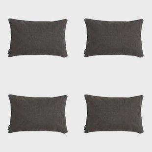Madison - Sierkussen Dark grey canvas eco+ - Ca. 30x50 cm - Set van 4
