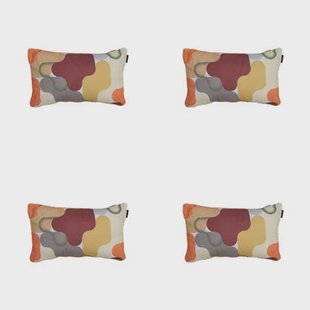 Madison - Sierkussen Grafi bordo - Ca. 30x50 cm - Set van 4