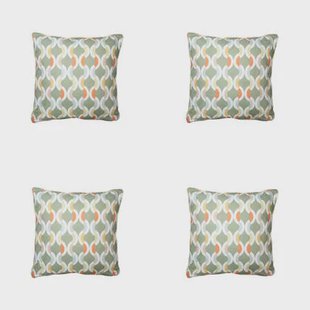 Madison - Sierkussen Trivia green - Ca. 50x50 cm - Set van 4