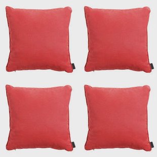 Madison - Sierkussen Panama brick red - Ca. 45x45 cm - Set van 4