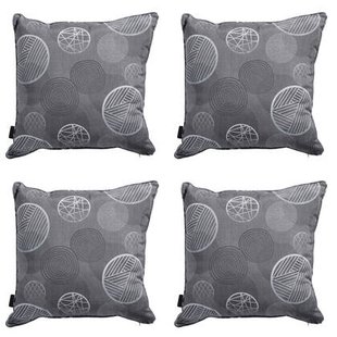 Madison - Sierkussen Circle grey - Ca. 50x50 cm - Set van 4