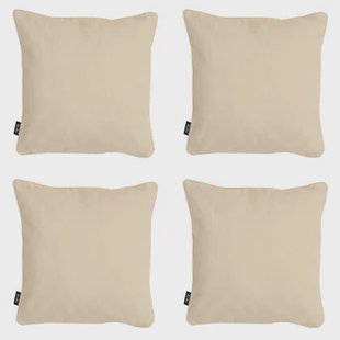 Madison - Sierkussen Beige canvas eco+ - Ca. 50x50 cm - Set van 4