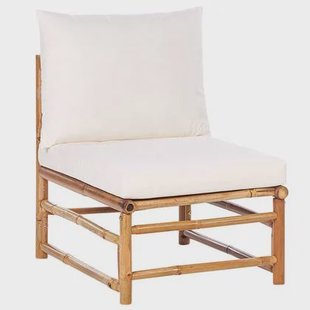 Beliani - CERRETO - 1-zits module - Wit - Bamboe